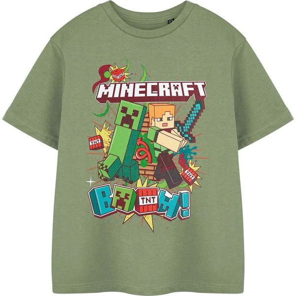 Minecraft - Maglietta "Boom"" Per Ragazzi NS8908 (146-152) (Verde)"-image