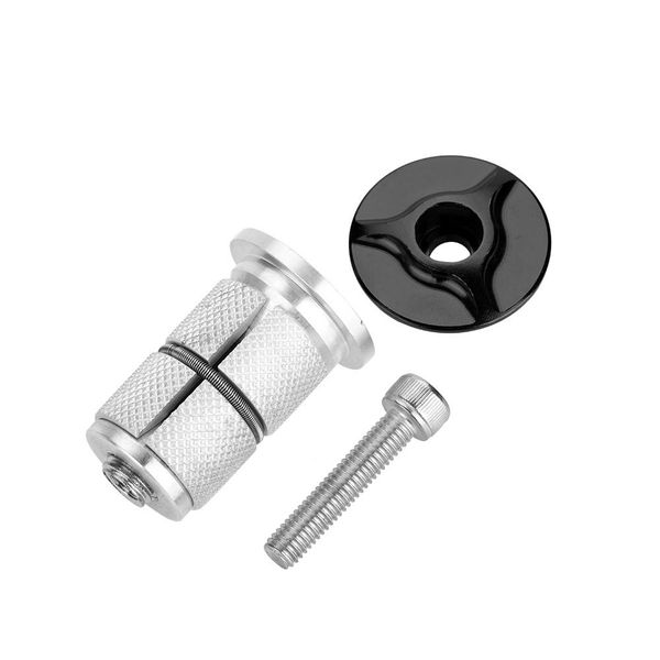 Espansore Manubrio In Alluminio, Tappo Forcella Nero 28,6 Mm, Per Attacco Manubrio Bicicletta-image