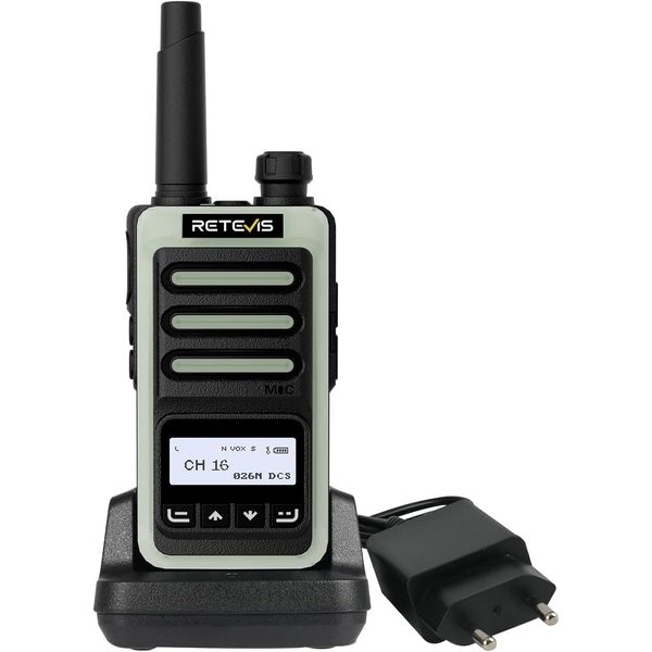 Retevis RB666S Walkie-Talkie, Radio Con Display Lcd, Funzione Di Ricarica Rapida, Potente Lampada Led, Vox, Caricatore Usb, Per Campeggio, Escursioni-image
