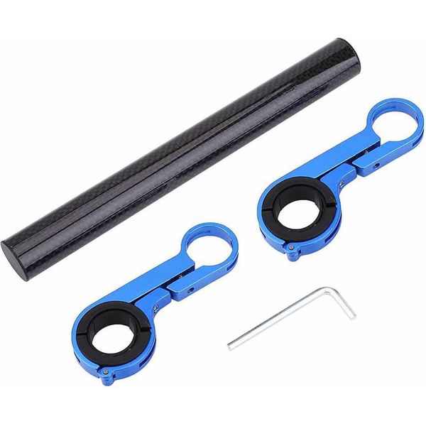 Supporto Per Manubrio Da Bicicletta Per Luce Bicicletta Torcia Tachimetro (Blu)-image