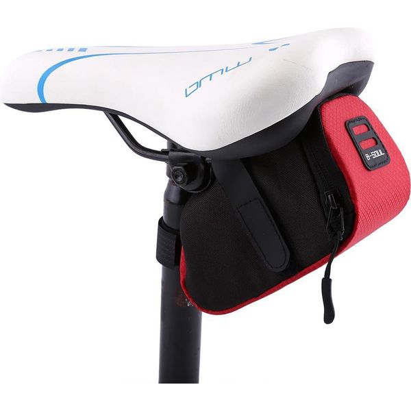 Outdoor Cycling Mountain Bike Seat Saddle Bag Bicycle Back Storage Bag (Red)-image