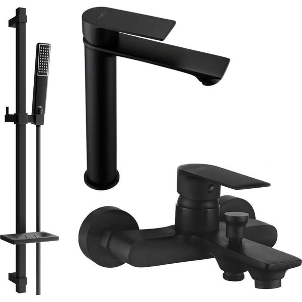 Mexen Royo DQ72 Set Da Bagno, Nero - 72213DQ72-70-image
