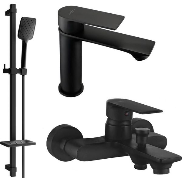 Mexen Royo DQ62 Set Da Bagno, Nero - 72203DQ62-70-image