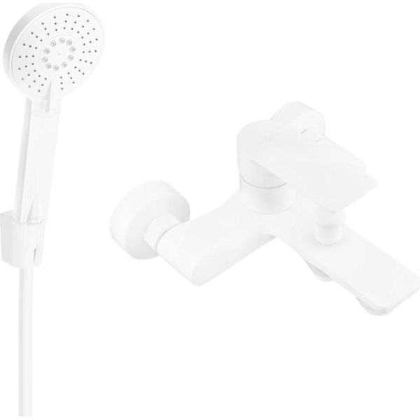 Mexen Royo R40 Rubinetto Da Vasca Con Set Doccia, Bianco - 7223R40-20-image