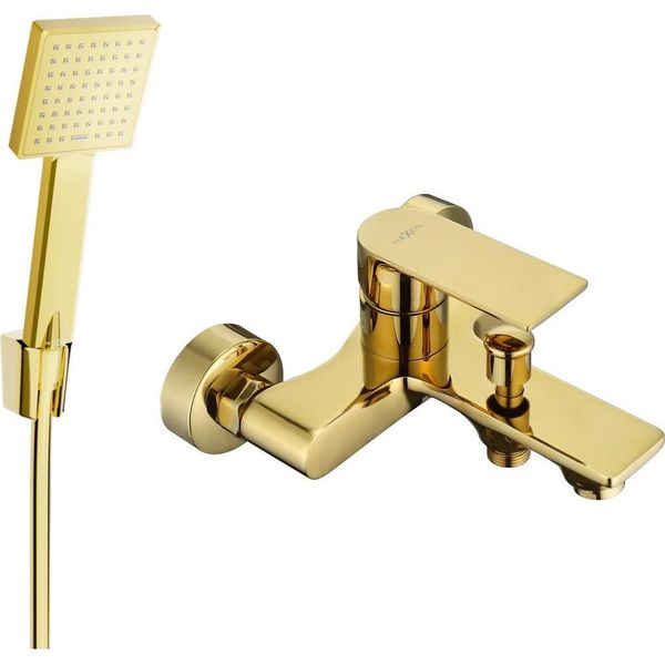 Mexen Royo R45 Rubinetto Da Bagno Con Set Doccia, Oro - 7223R45-50-image