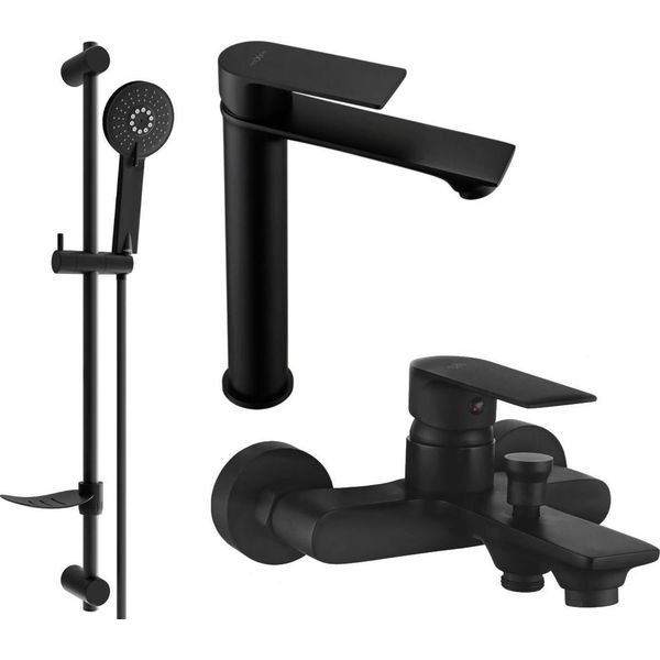 Mexen Royo DF40 Set Da Bagno, Nero - 72213DF40-70-image