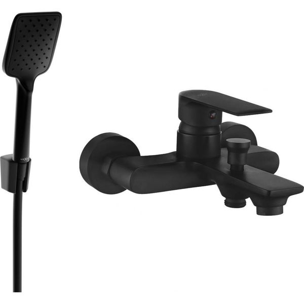 Mexen Royo R62 Miscelatore Vasca Con Set Doccia, Nero - 7223R62-70-image