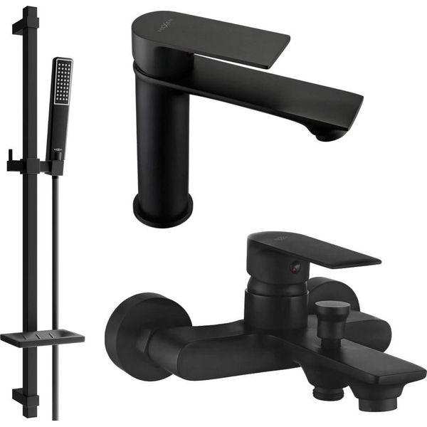 Mexen Royo DQ72 Set Da Bagno, Nero - 72203DQ72-70-image