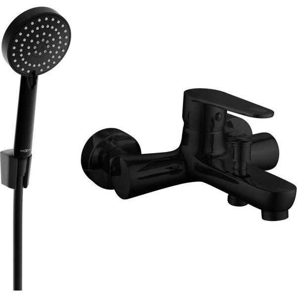 Mexen Kama R75 Rubinetto Da Vasca Con Set Doccia, Nero - 7253R75-70-image