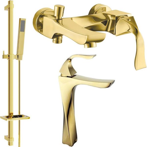 Mexen Estrella DQ02 Set Da Bagno, Dorato - 72313DQ02-50-image