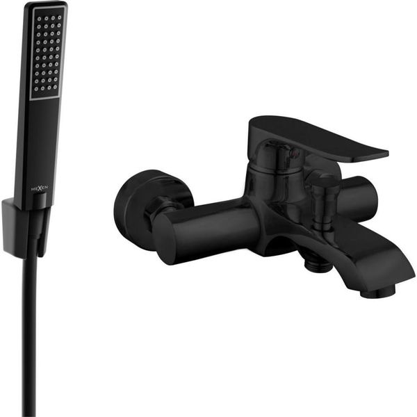 Mexen Pecos R72 Rubinetto Da Vasca Con Set Doccia, Nero - 7273R72-70-image