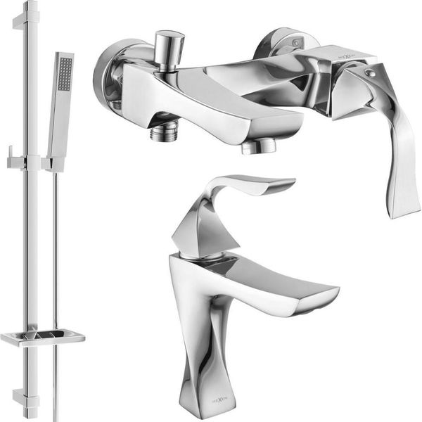 Mexen Estrella DQ02 Set Da Bagno, Cromo - 72303DQ02-00-image