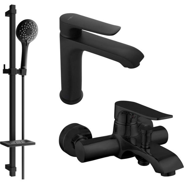 Mexen Pecos DQ40 Set Da Bagno, Nero - 72703DQ40-70-image
