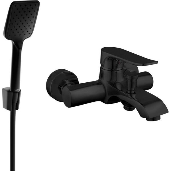 Mexen Pecos R62 Rubinetteria Da Vasca Con Set Doccia, Nera - 7273R62-70-image