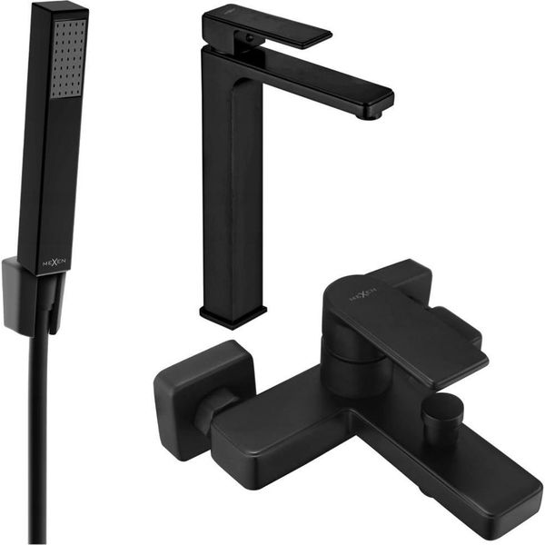 Mexen Mino R77 Set Vasca Da Bagno, Nero - 72413R77-70-image