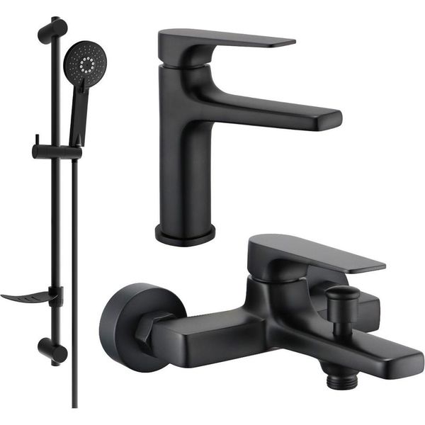Mexen Lynx DF40 Set Vasca Da Bagno, Nero - 745903DF40-70-image