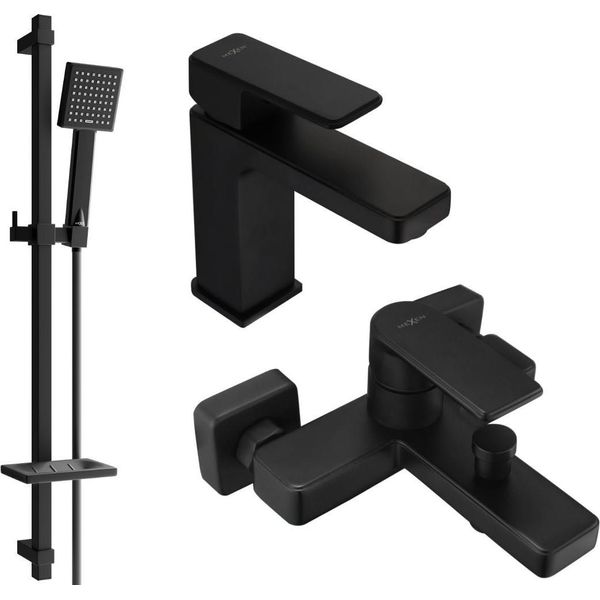 Mexen Mino DQ45 Set Da Bagno, Nero - 72403DQ45-70-image
