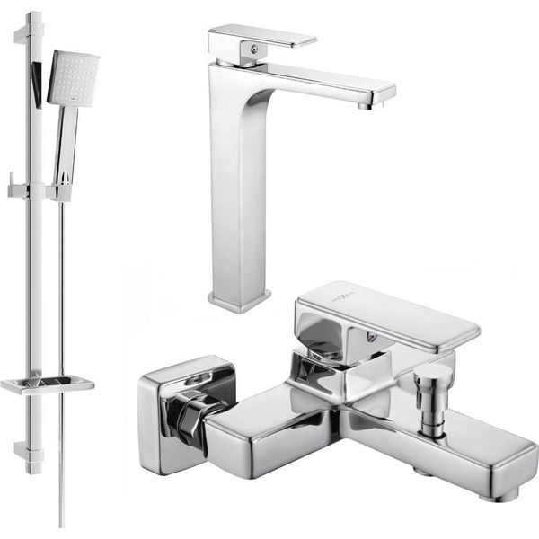Mexen Cetus DQ45 Set Da Bagno, Cromo - 744313DQ45-00-image