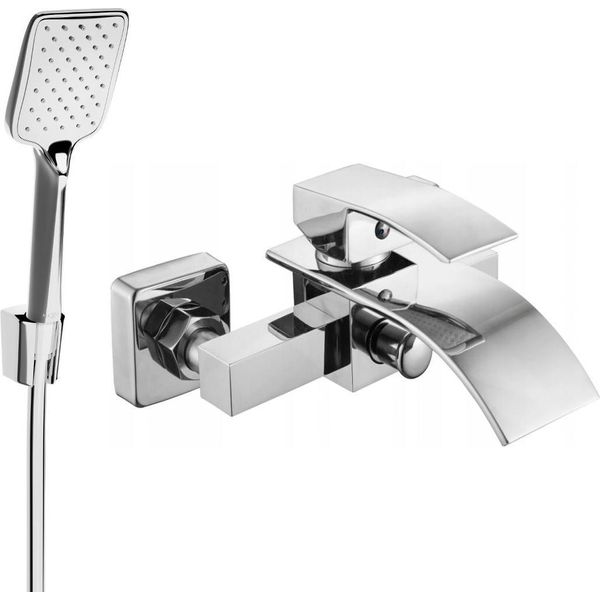 Mexen Aries R62 Rubinetteria Per Vasca Con Set Doccia, Cromo - 74483R62-00-image