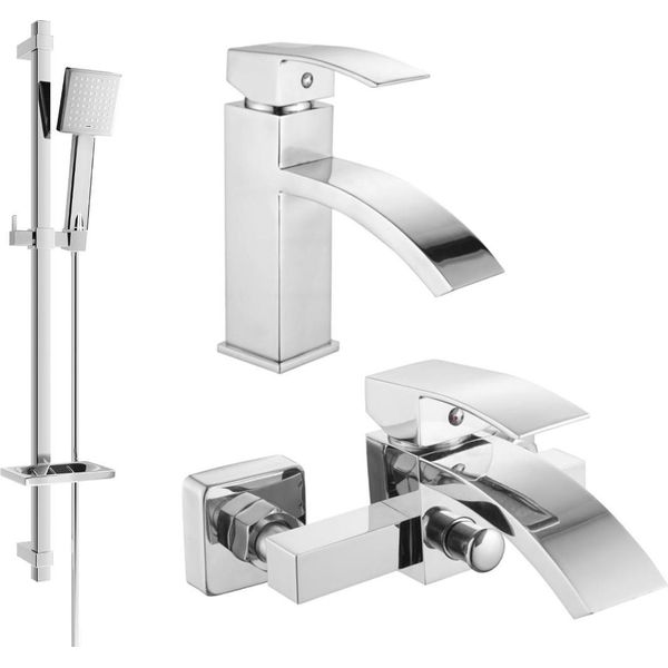 Mexen Libra DQ45 Set Da Bagno, Cromo - 745103DQ45-00-image