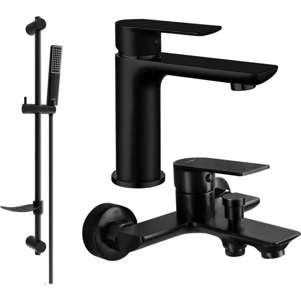 Mexen Alfa DF72 Set Da Bagno, Nero - 745703DF72-70-image