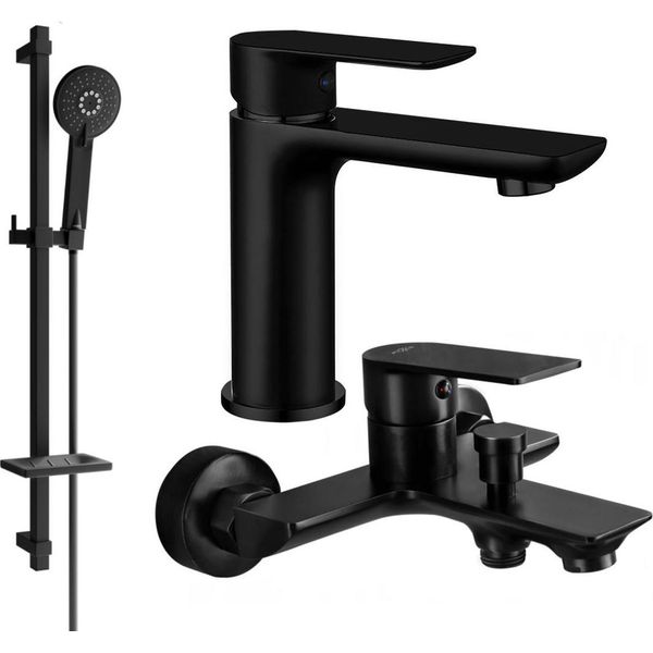 Mexen Alfa DQ40 Set Da Bagno, Nero - 745703DQ40-70-image