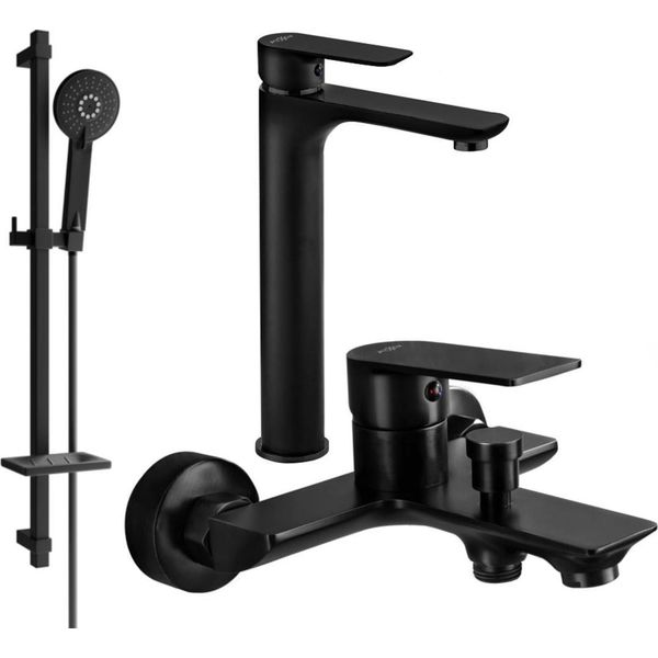 Mexen Alfa DQ40 Set Da Bagno, Nero - 745713DQ40-70-image
