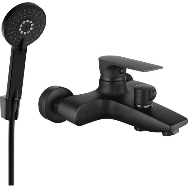 Mexen Axel R40 Batteria Da Bagno Con Set Doccia, Nero - 7383R40-70-image