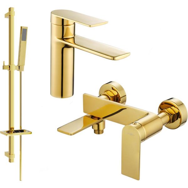 Mexen Zero DQ02 Set Da Bagno, Dorato - 71103DQ02-50-image