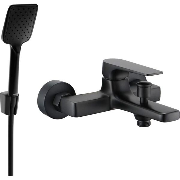 Mexen Lynx R62 Rubinetto Per Vasca Con Set Doccia, Nero - 74593R62-70-image