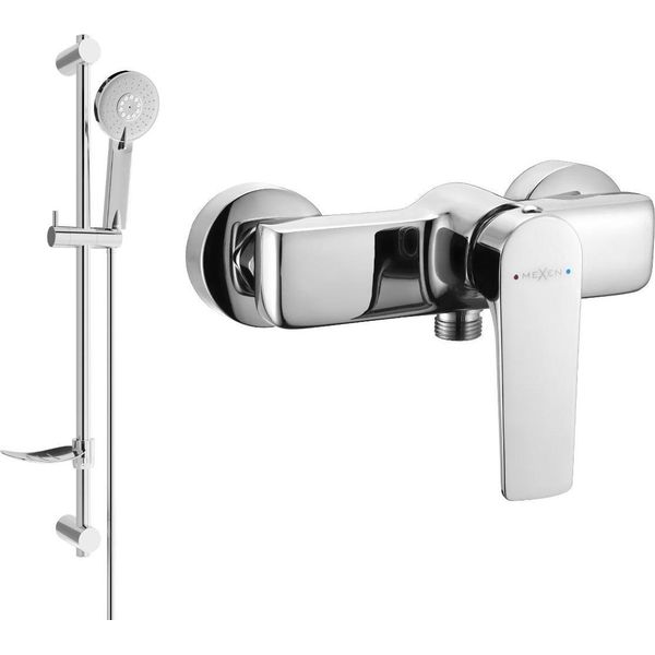 Mexen Lynx DF40 Rubinetteria Doccia Con Set Doccia, Cromo - 74594DF40-00-image