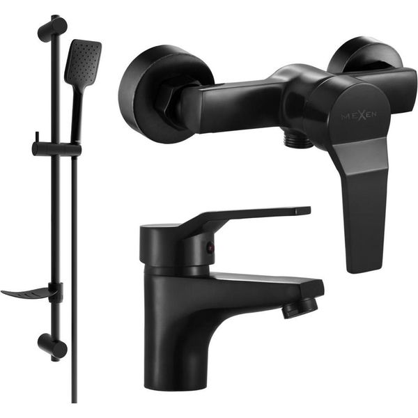 Mexen Caro DF62 Set Doccia, Nero - 746604DF62-70-image