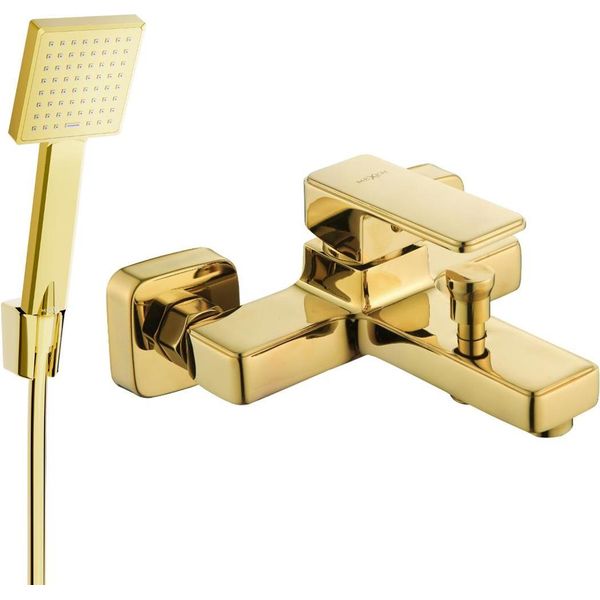 Mexen Cetus R45 Batteria Da Bagno Con Set Doccia, Oro - 74433R45-50-image