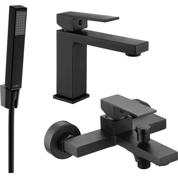 Mexen Uno R77 Set Da Vasca, Nero - 71403R77-70-image