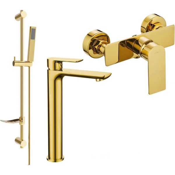 Mexen Alfa DF02 Set Doccia, Oro - 745714DF02-50-image