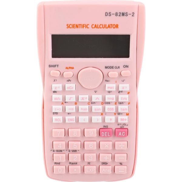 Calcolatrice Scientifica, 12 Cifre, 240 Funzioni, Multifunzione, Ampio Display, Con Coperchio Rigido Scorrevole, Sakura Pink-image