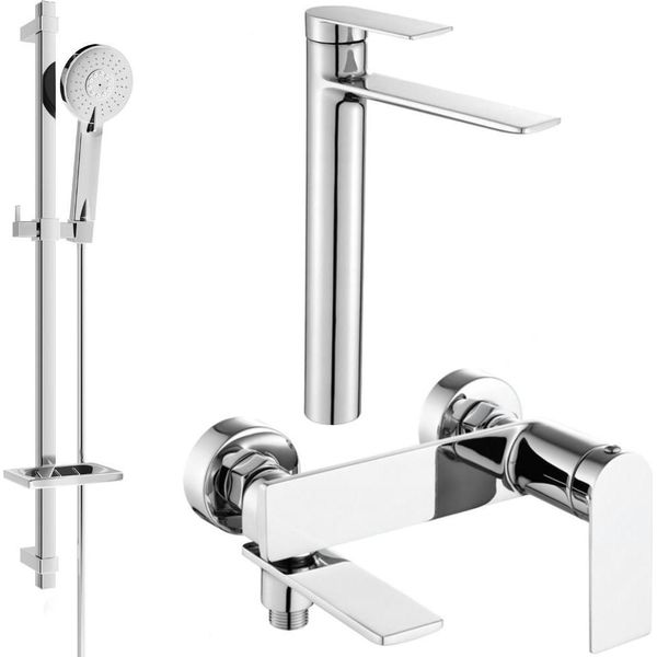 Mexen Zero DQ40 Set Da Bagno, Cromo - 7113DQ40-00-image
