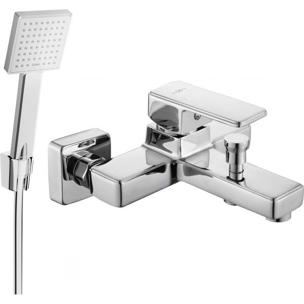 Mexen Cetus R45 Rubinetto Da Vasca Con Set Doccia, Cromo - 74433R45-00-image