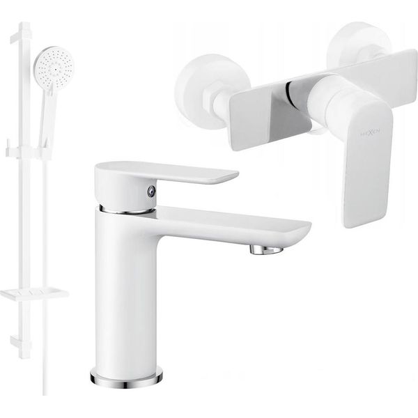 Mexen Alfa DQ40 Set Doccia, Bianco/Cromo - 745704DQ40-02-image