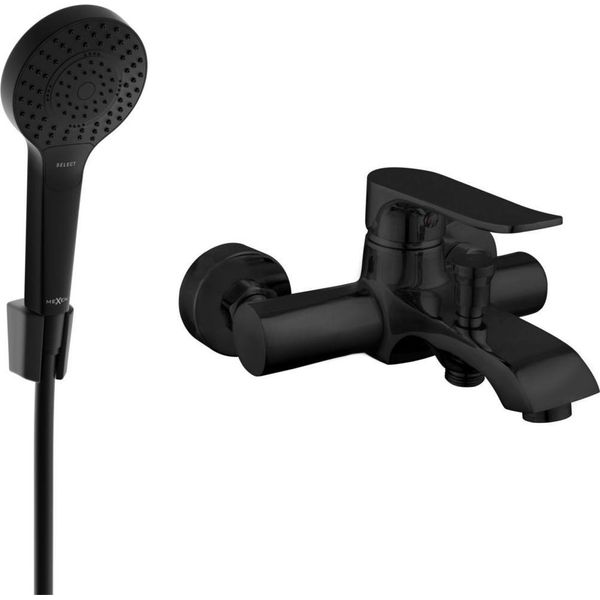 Mexen Pecos R05 Rubinetteria Per Vasca Da Bagno Con Set Doccia, Nero - 7273R05-70-image