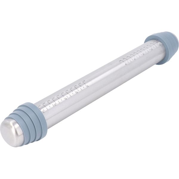 Mattarello, Rullo Per Pasta, In Acciaio Inox, Con 4 Anelli Guida In Silicone, Strumento Da Cucina Antiaderente-image