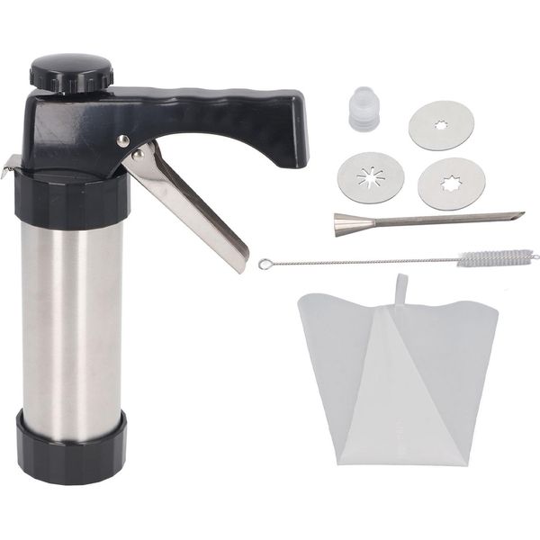 Set Di Decorazione Con Pressa Per Biscotti Per La Cottura Di Biscotti, Torte, Dessert, Churros In Acciaio Inox-image