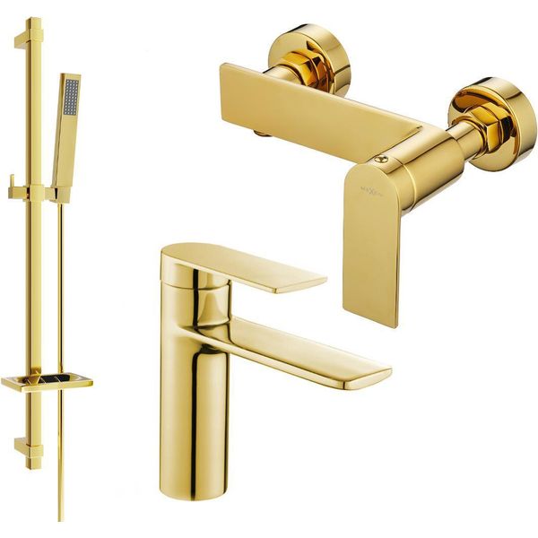 Mexen Zero DQ02 Set Doccia, Dorato - 71104DQ02-50-image