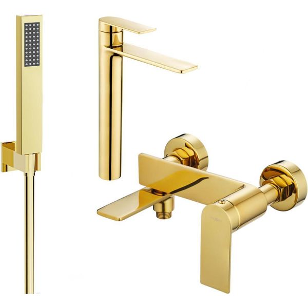 Mexen Zero R02 Set Vasca Da Bagno, Oro - 71113R02-50-image