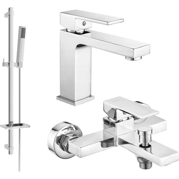 Mexen Uno DQ77 Set Da Bagno, Cromo - 71403DQ77-00-image