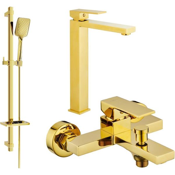 Mexen Uno DQ62 Set Da Bagno, Oro - 71413DQ62-50-image