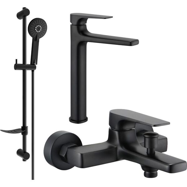 Mexen Lynx DF40 Set Bagno, Nero - 745913DF40-70-image