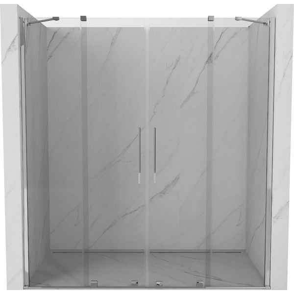 Mexen Velar Duo Porte Doccia Scorrevoli 200 Cm, Trasparente, Cromato - 871-200-000-02-01-image