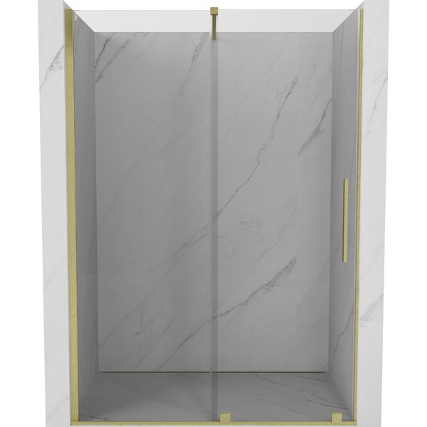 Mexen Velar Porta Doccia Scorrevole 160 Cm, Trasparente, Oro Spazzolato - 871-160-000-01-55-image