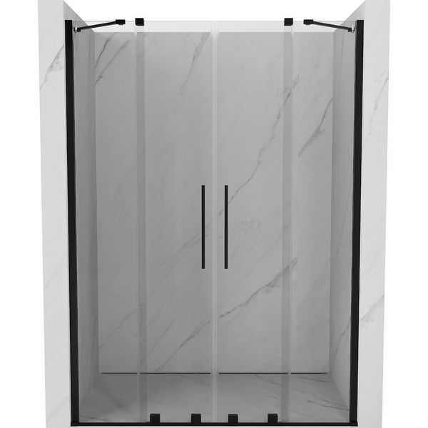 Mexen Velar Duo Porte Doccia Scorrevoli 150 Cm, Trasparenti, Nere - 871-150-000-02-70-image